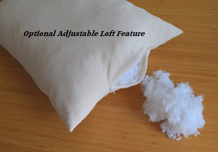 American Made Toddler Pillow Hypoallergenic Adjustable Loft Yes Pillow 2 Pillowcases White Natural